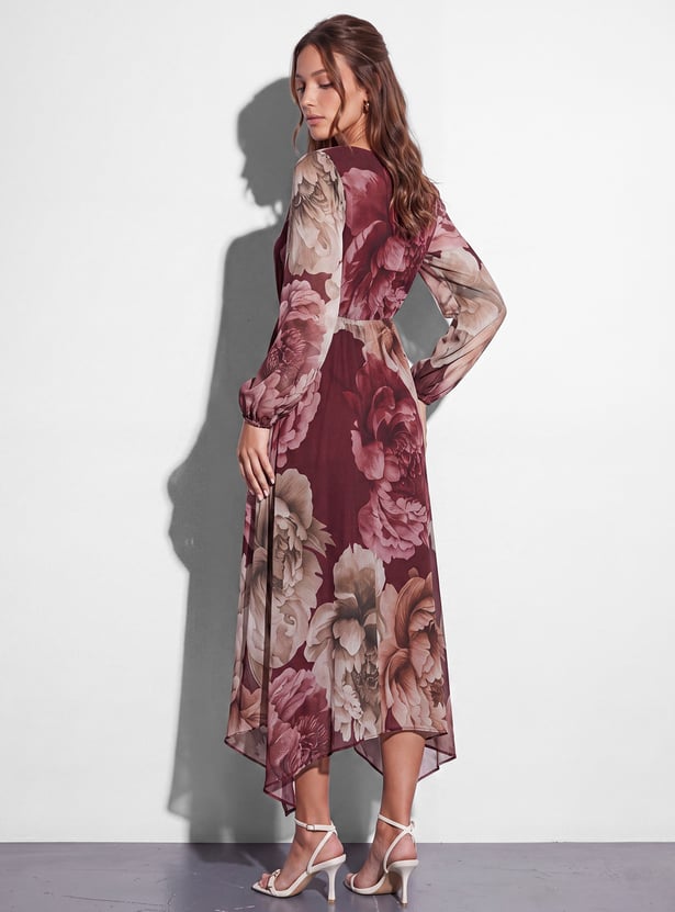 CODE Floral Print Maxi Dress
