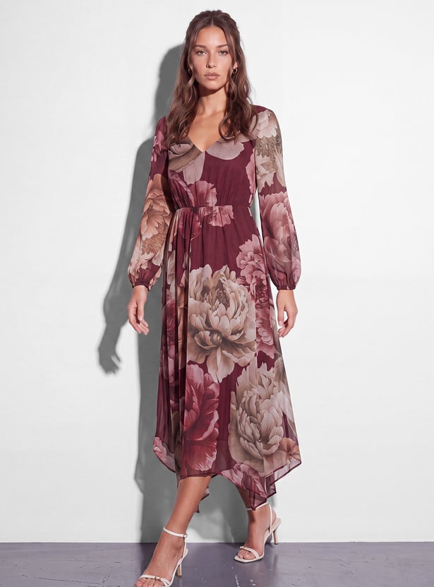 CODE Floral Print Maxi Dress