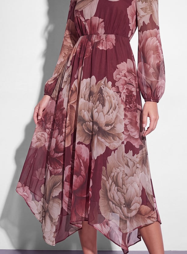 CODE Floral Print Maxi Dress