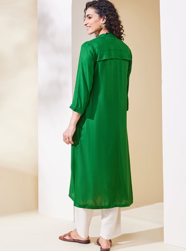 BIBA Solid Straight Kurta