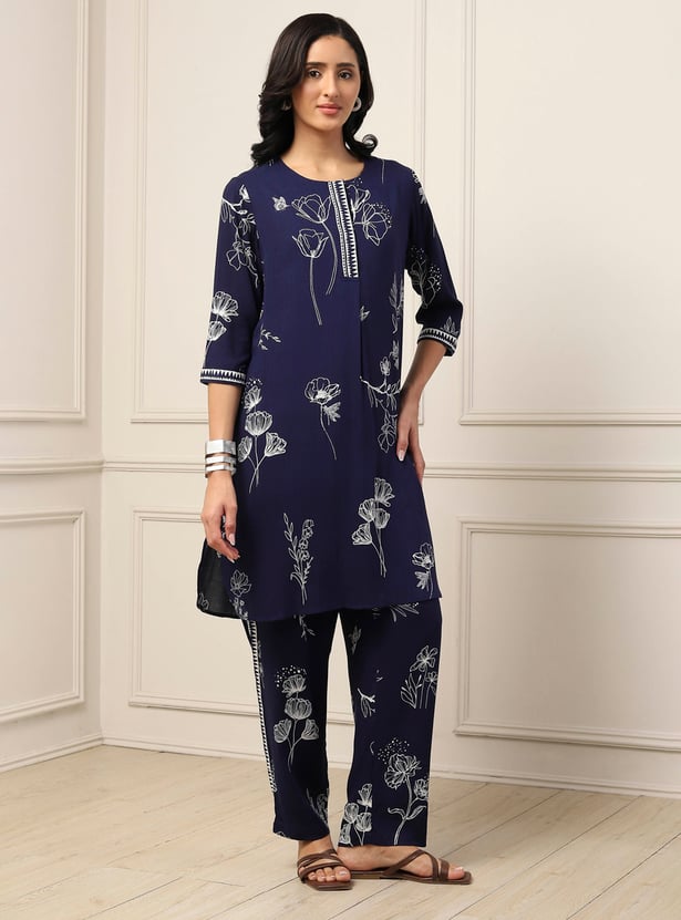 BIBA Floral Print Kurti Set
