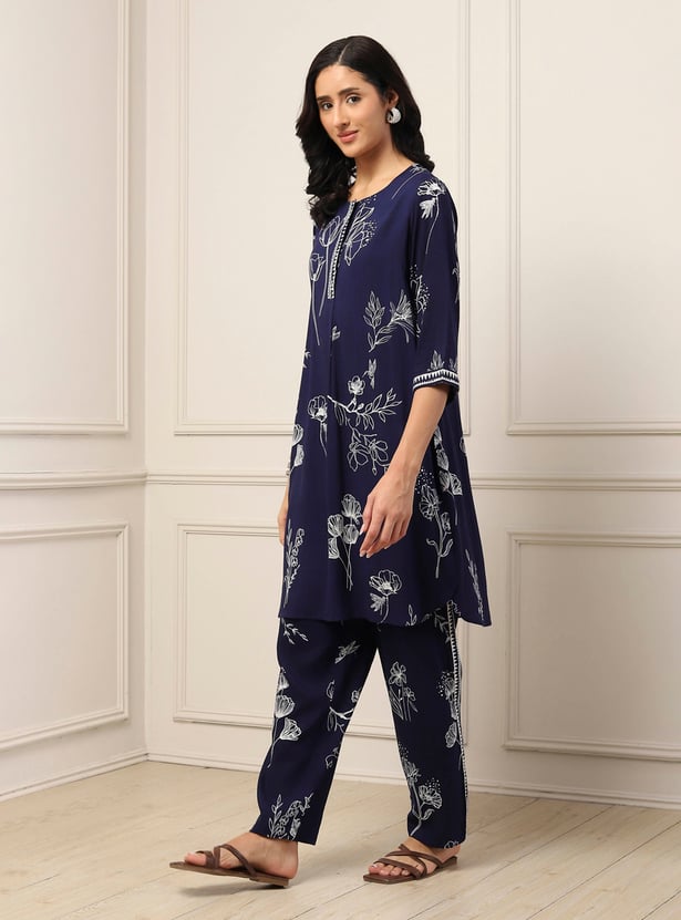 BIBA Floral Print Kurti Set