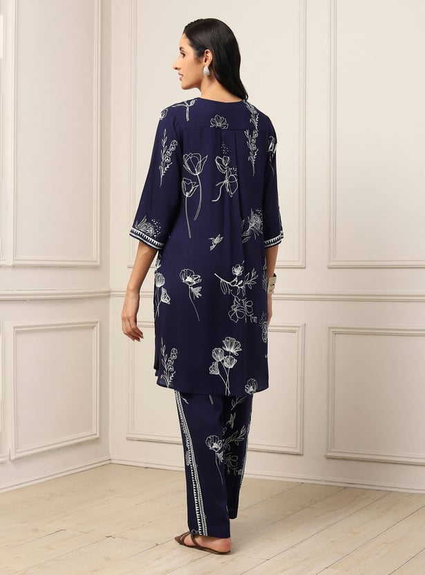 BIBA Floral Print Kurti Set