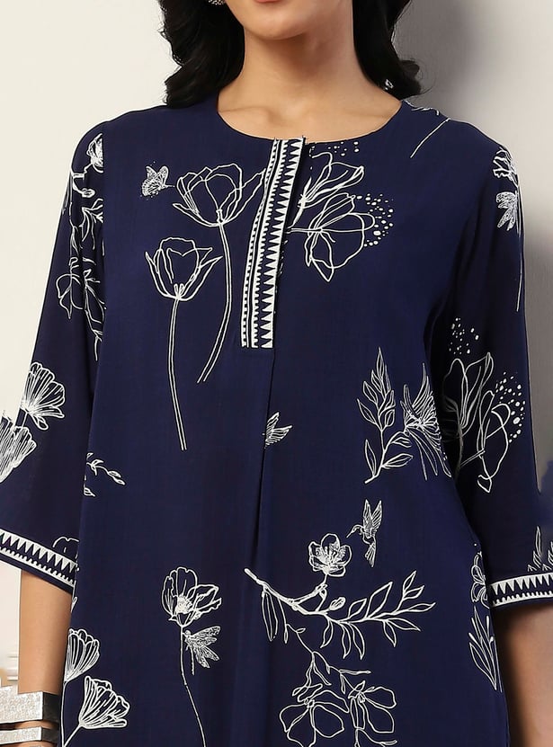 BIBA Floral Print Kurti Set