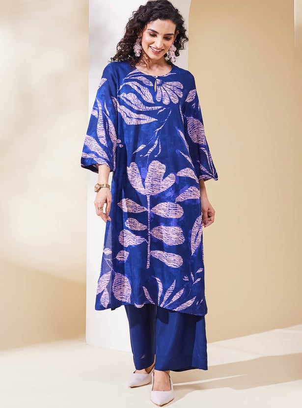 BIBA Floral Print Kurta Set