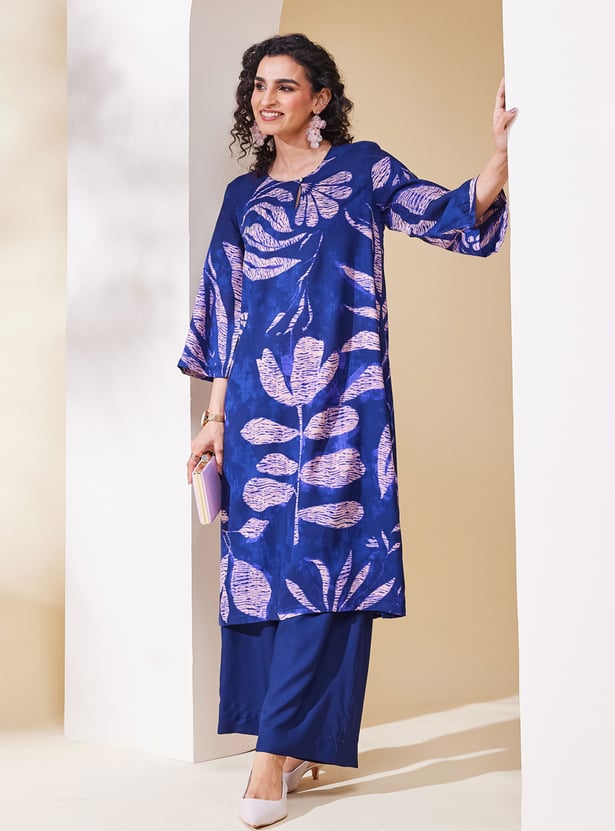 BIBA Floral Print Kurta Set