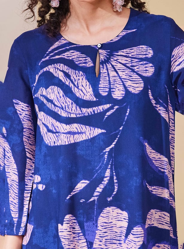 BIBA Floral Print Kurta Set