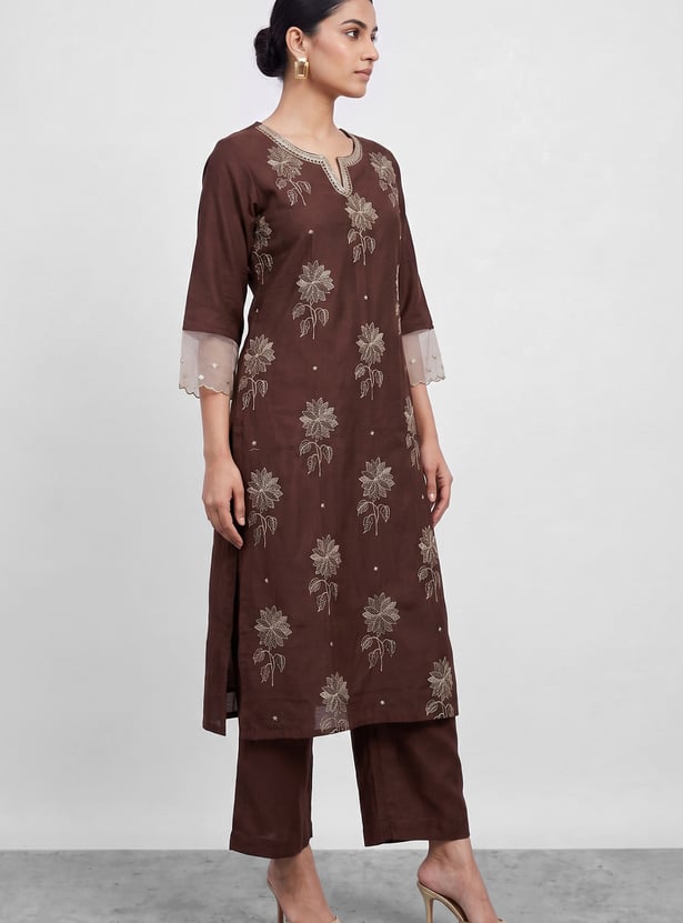 MELANGE Embroidered Kurta Set