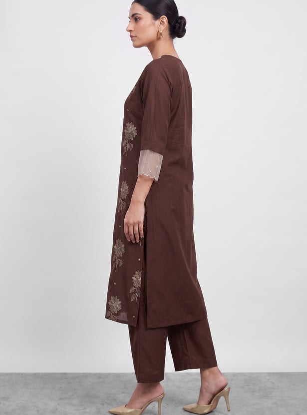 MELANGE Embroidered Kurta Set