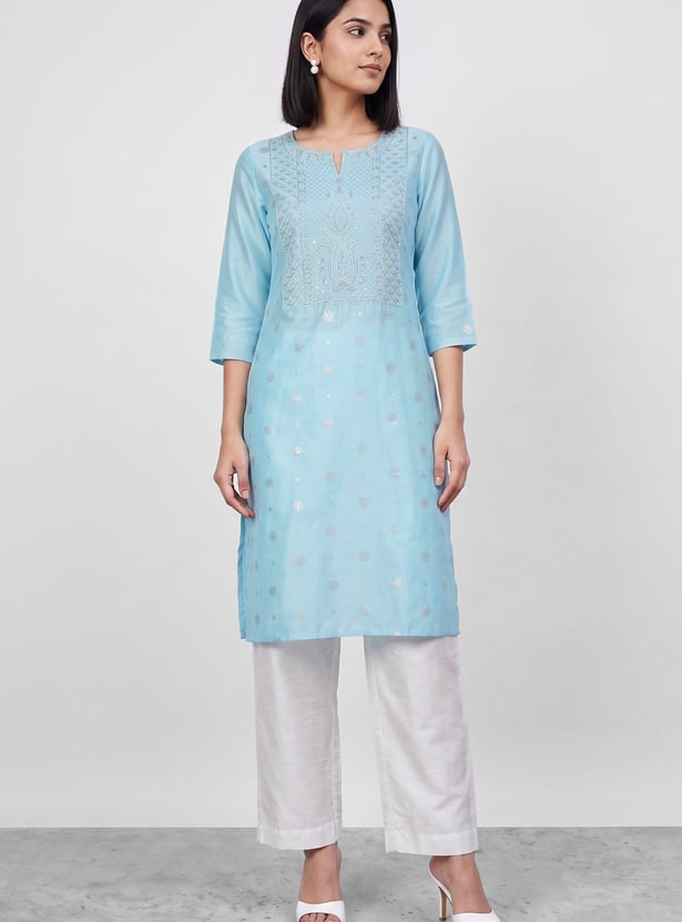 MELANGE Embroidered Straight Kurta
