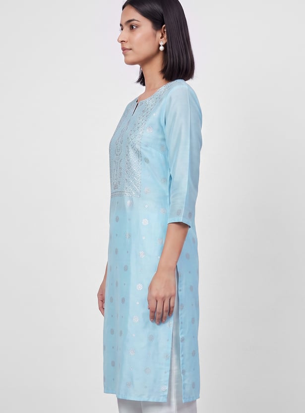 MELANGE Embroidered Straight Kurta