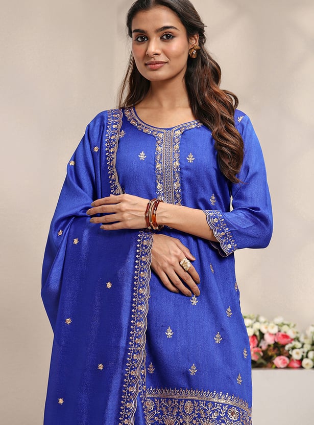 LIBAS Embroidered Kurta Palazzo Set
