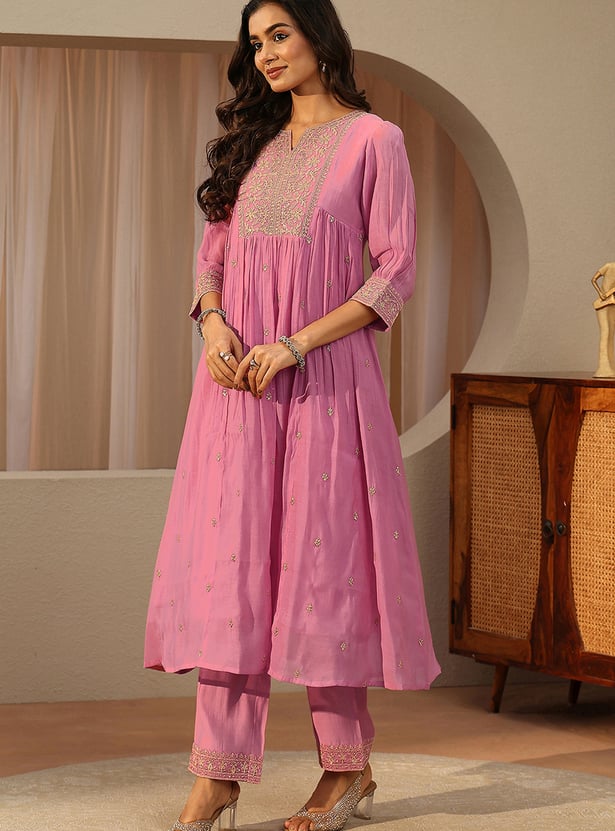LIBAS Embroidered Kurta Set