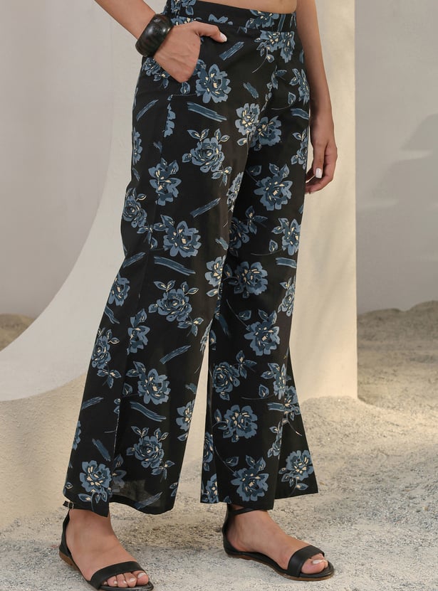 LIBAS Floral Printed Palazzo Set