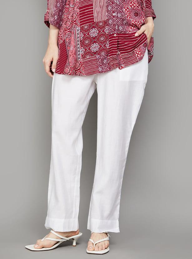LIBAS Solid Straight Pants