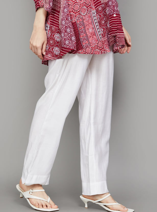 LIBAS Solid Straight Pants