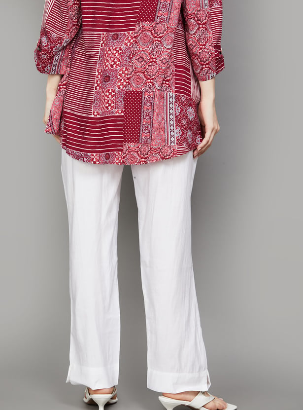 LIBAS Solid Straight Pants