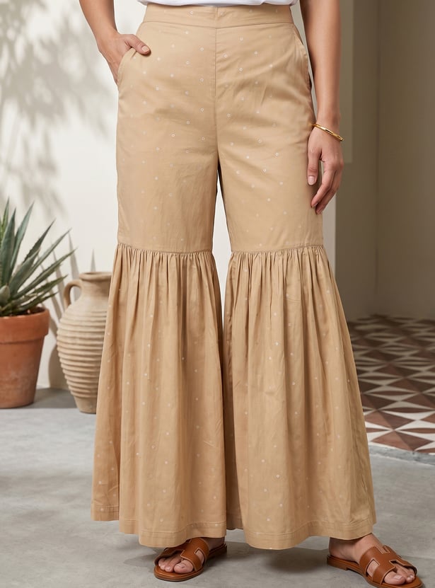 AURELIA Embroidered Sharara Pants