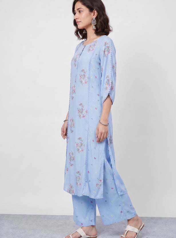 MELANGE Floral Print Kurta Set