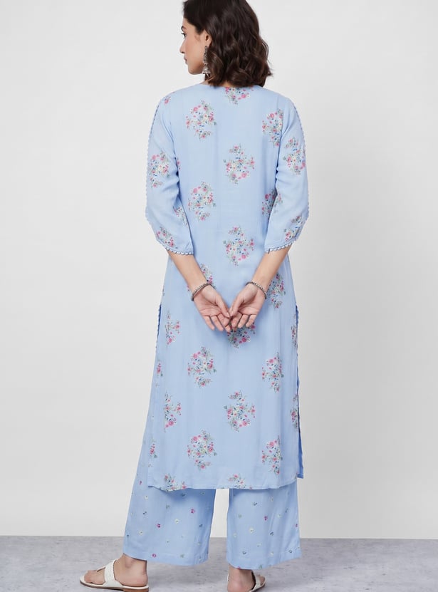 MELANGE Floral Print Kurta Set