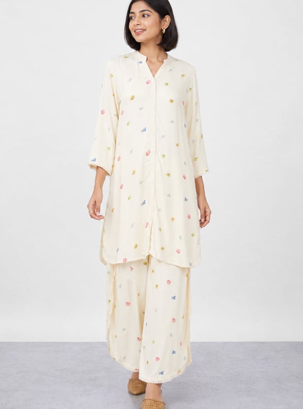 MELANGE Floral Print Kurta Set