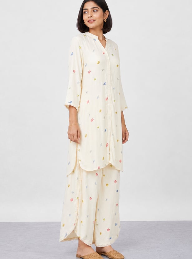 MELANGE Floral Print Kurta Set