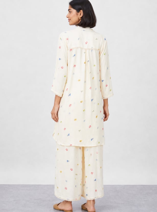 MELANGE Floral Print Kurta Set