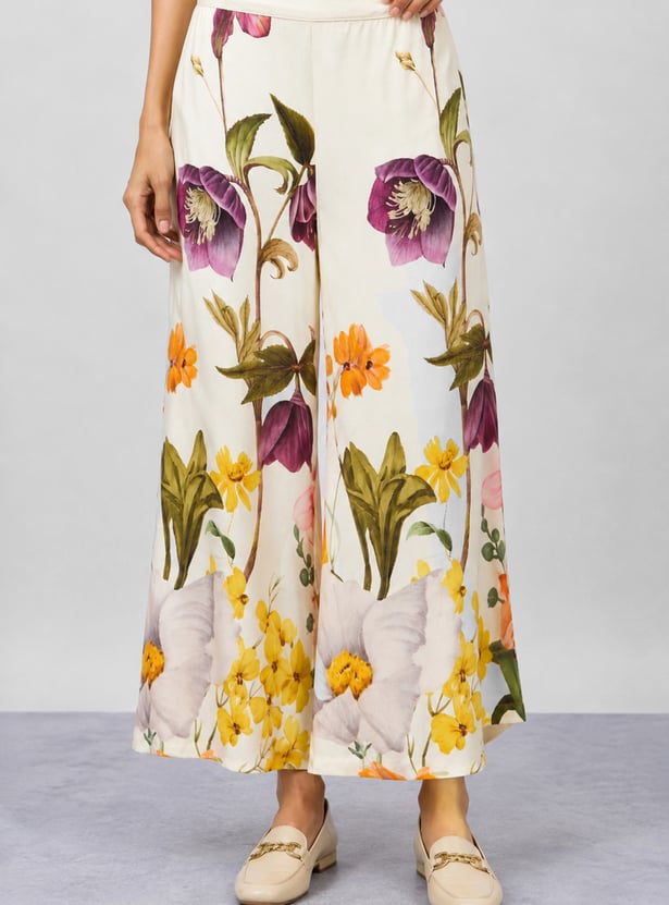 MELANGE Floral Print Straight Kurta Set