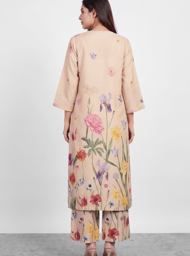 MELANGE Floral Print Kurta Set