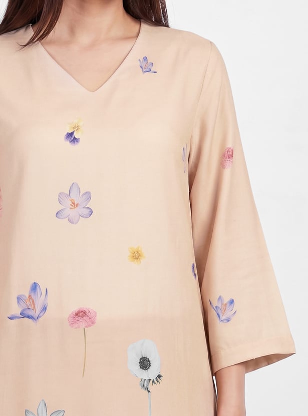 MELANGE Floral Print Kurta Set