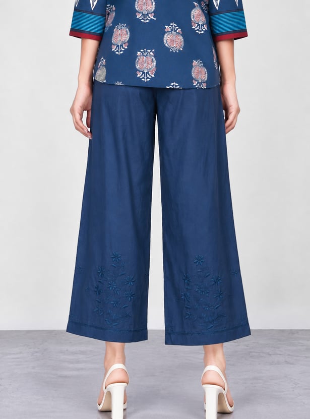 MELANGE Embroidered Palazzos