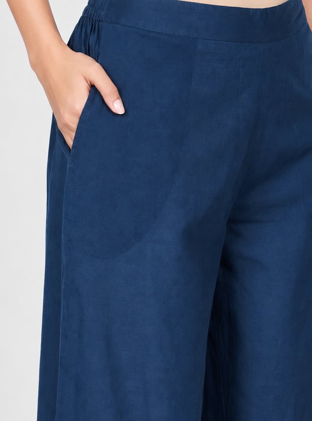 MELANGE Embroidered Palazzos