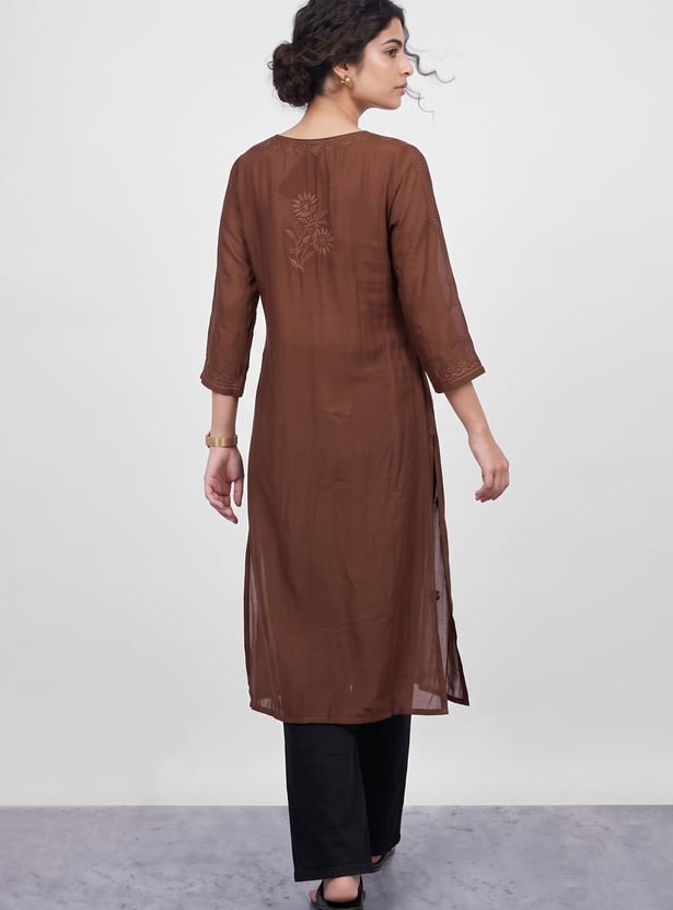 MELANGE Embroidered Straight Kurta