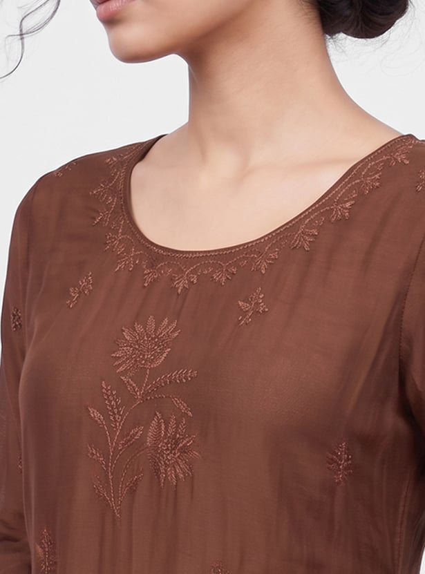 MELANGE Embroidered Straight Kurta