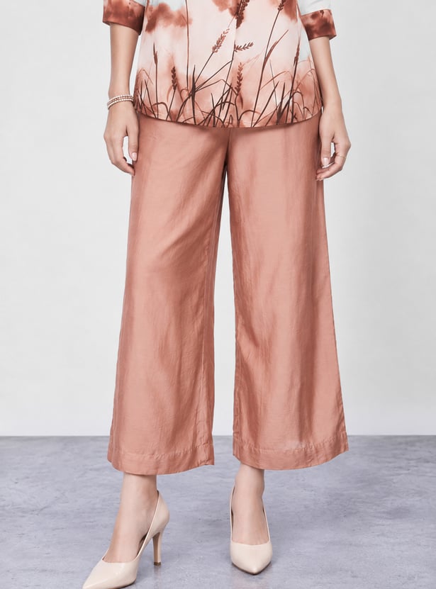 MELANGE Solid Straight Pants