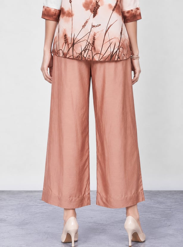 MELANGE Solid Straight Pants