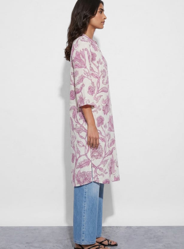 MELANGE Floral Print Straight Kurta