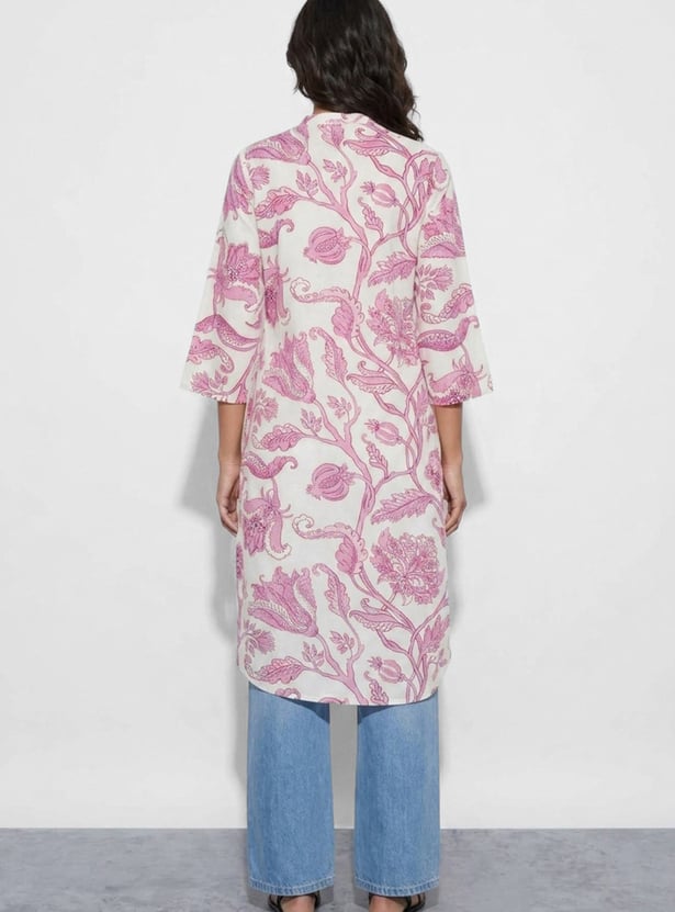 MELANGE Floral Print Straight Kurta