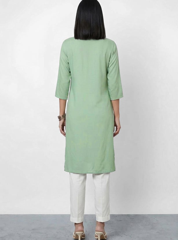 MELANGE Embroidered Straight Kurta