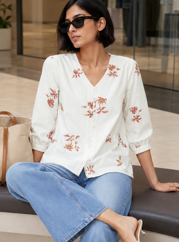 COLOUR ME Floral Print Top