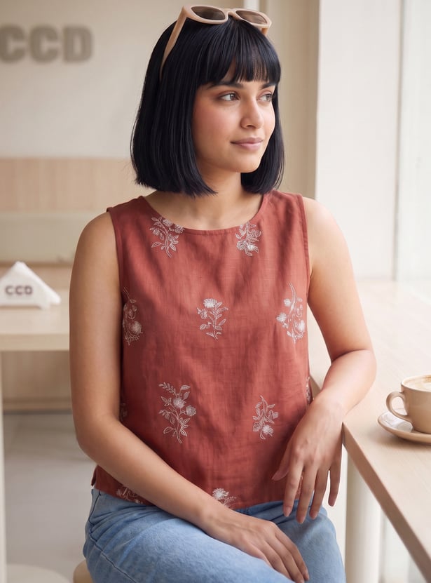 COLOUR ME Floral-Print Top