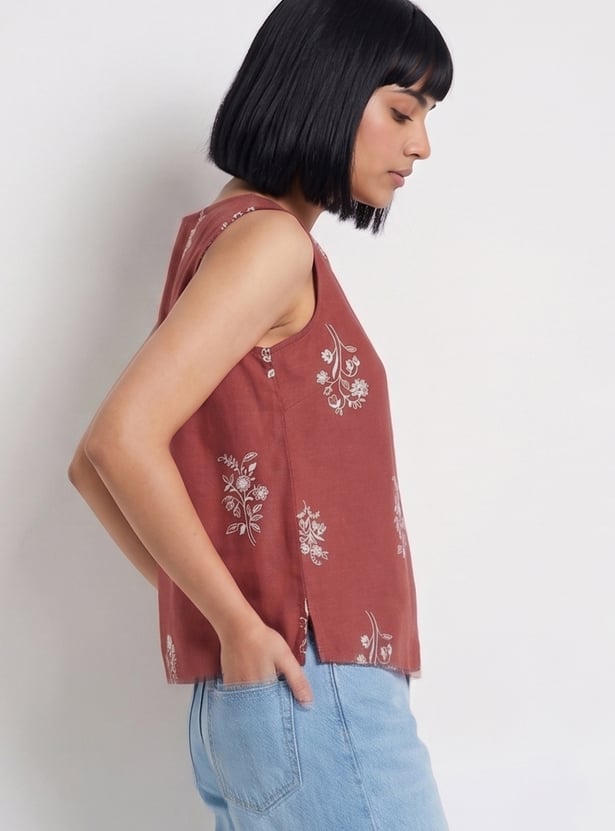 COLOUR ME Floral-Print Top