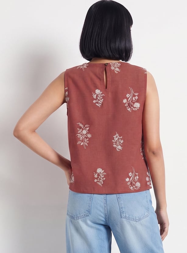 COLOUR ME Floral-Print Top