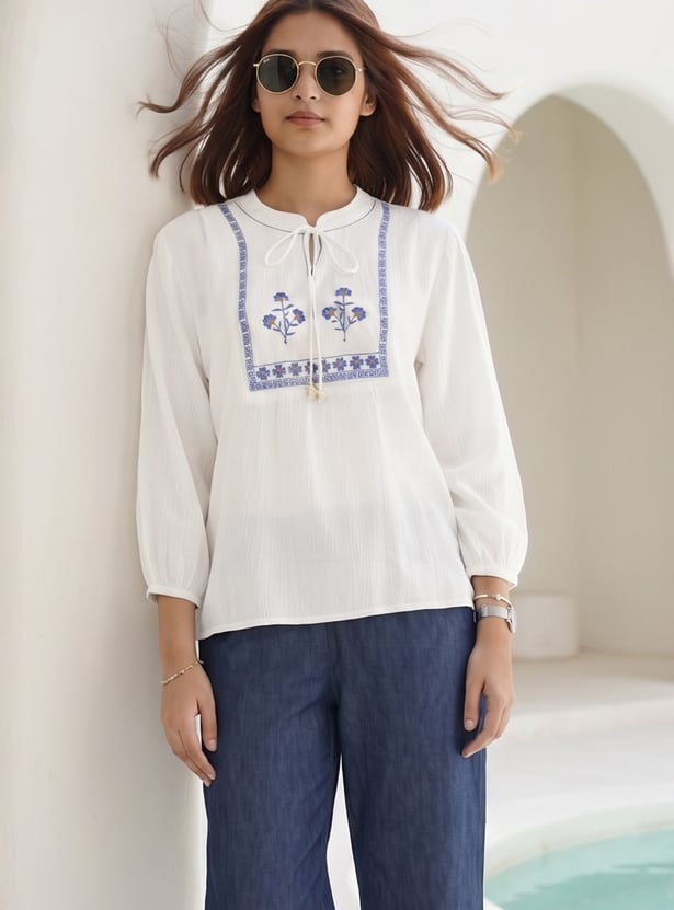 COLOUR ME Embroidered Top