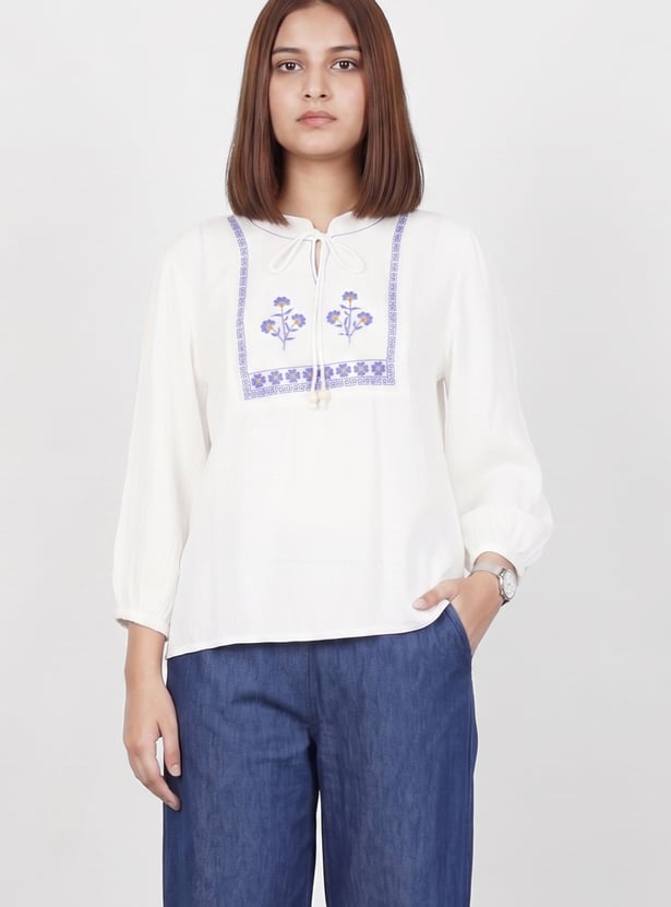 COLOUR ME Embroidered Top