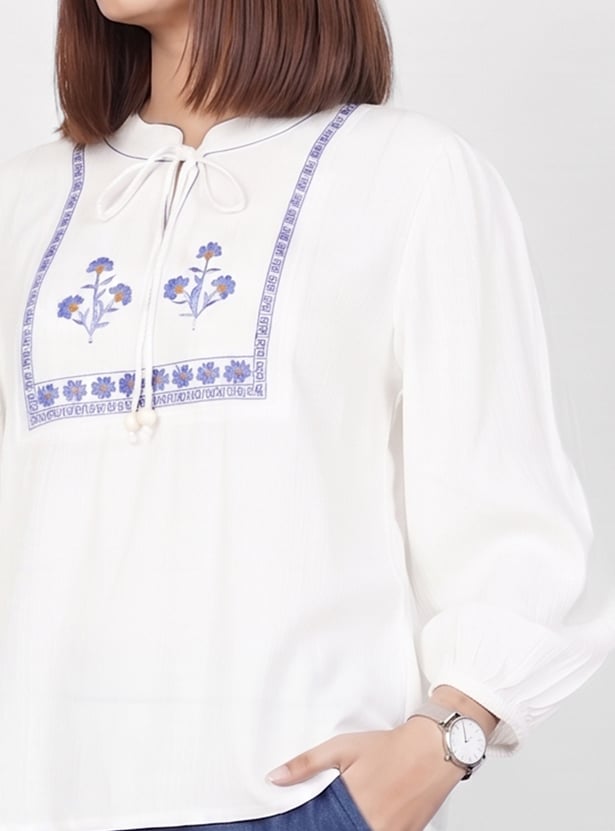 COLOUR ME Embroidered Top