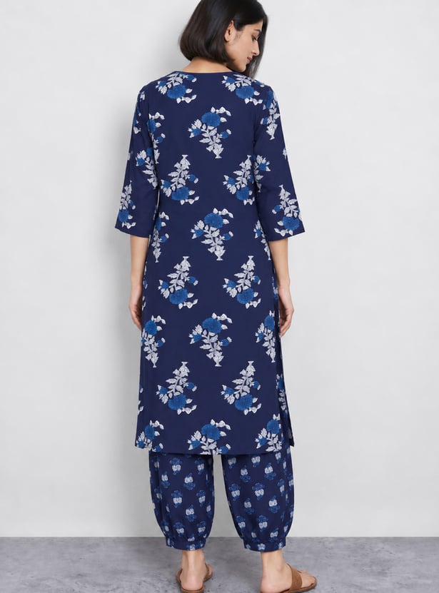MELANGE Floral Print Kurta Set