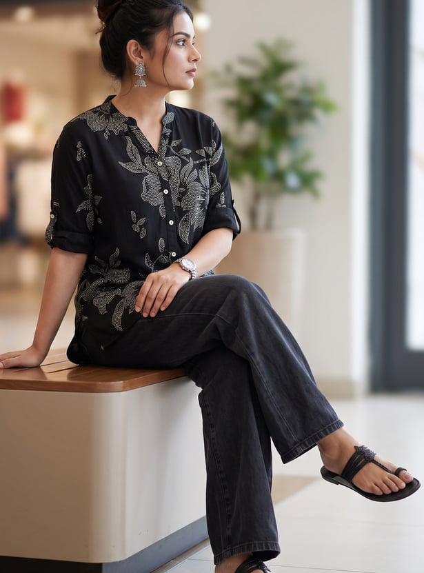 MELANGE Floral Print Kurti