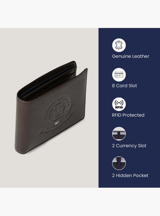TOMMY HILFIGER Embossed Leather Bi-Fold Wallet