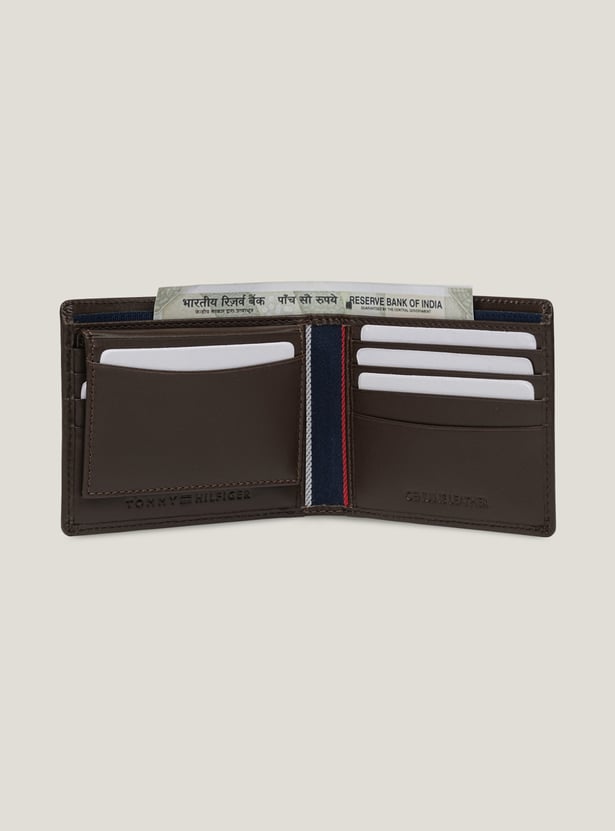 TOMMY HILFIGER Embossed Leather Bi-Fold Wallet